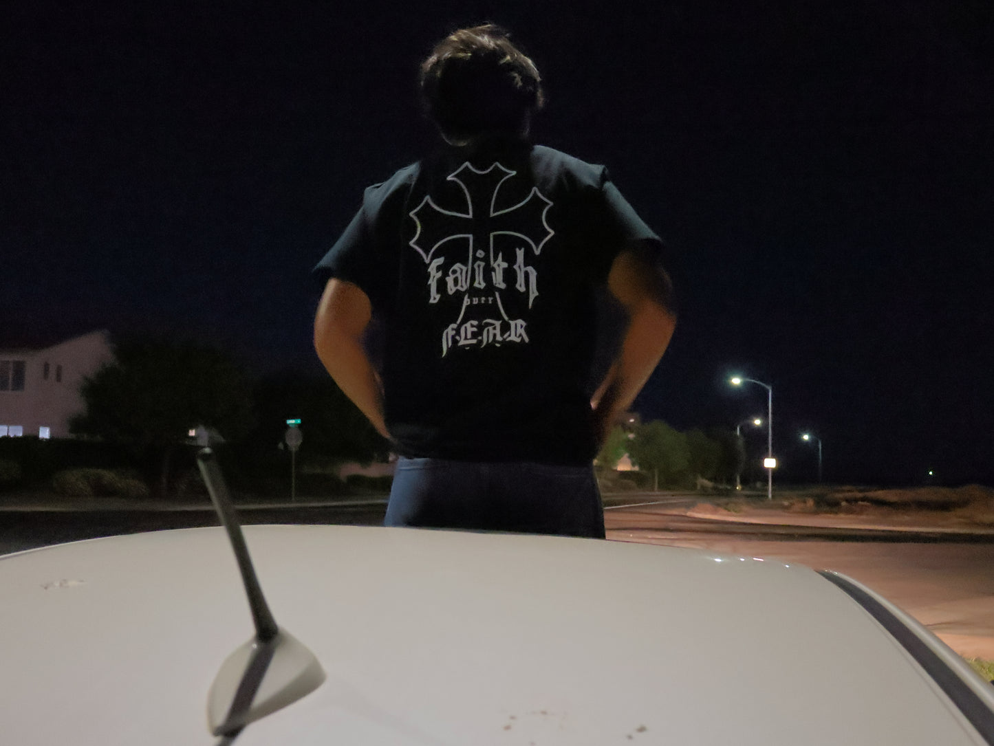 Faith Over Fear Black Tee