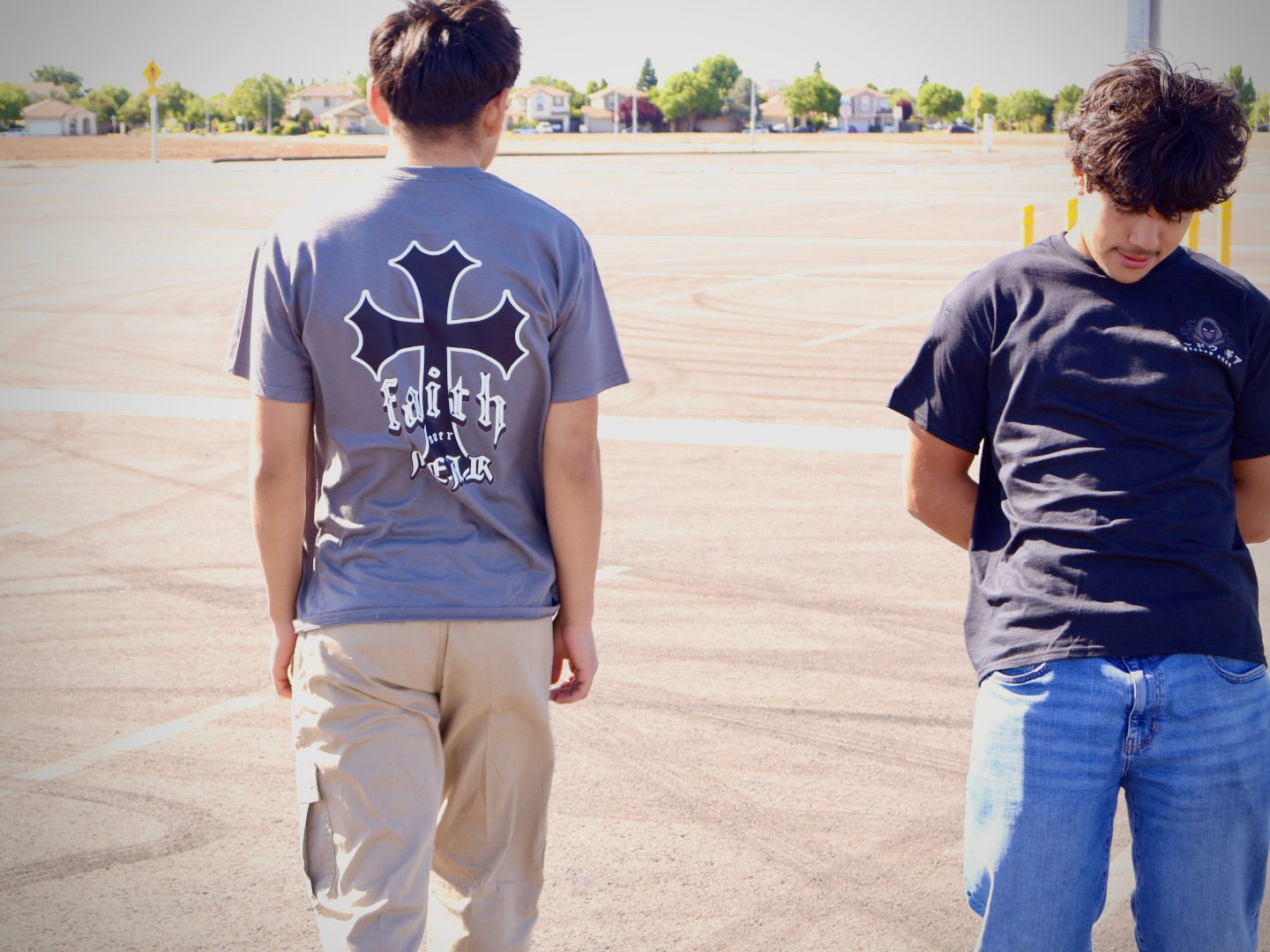 Grey Faith Over Fear Tshirt