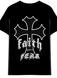 Faith Over Fear Black Tee