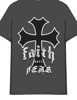 Grey Faith Over Fear Tshirt